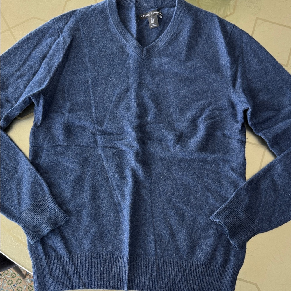 Port Authority youth Deep Navy V-Neck Sweater